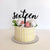 Acrylic Black 'Sixteen' Script Birthday Cake Topper
