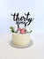 Acrylic Black 'thirty seven' Birthday Cake Topper