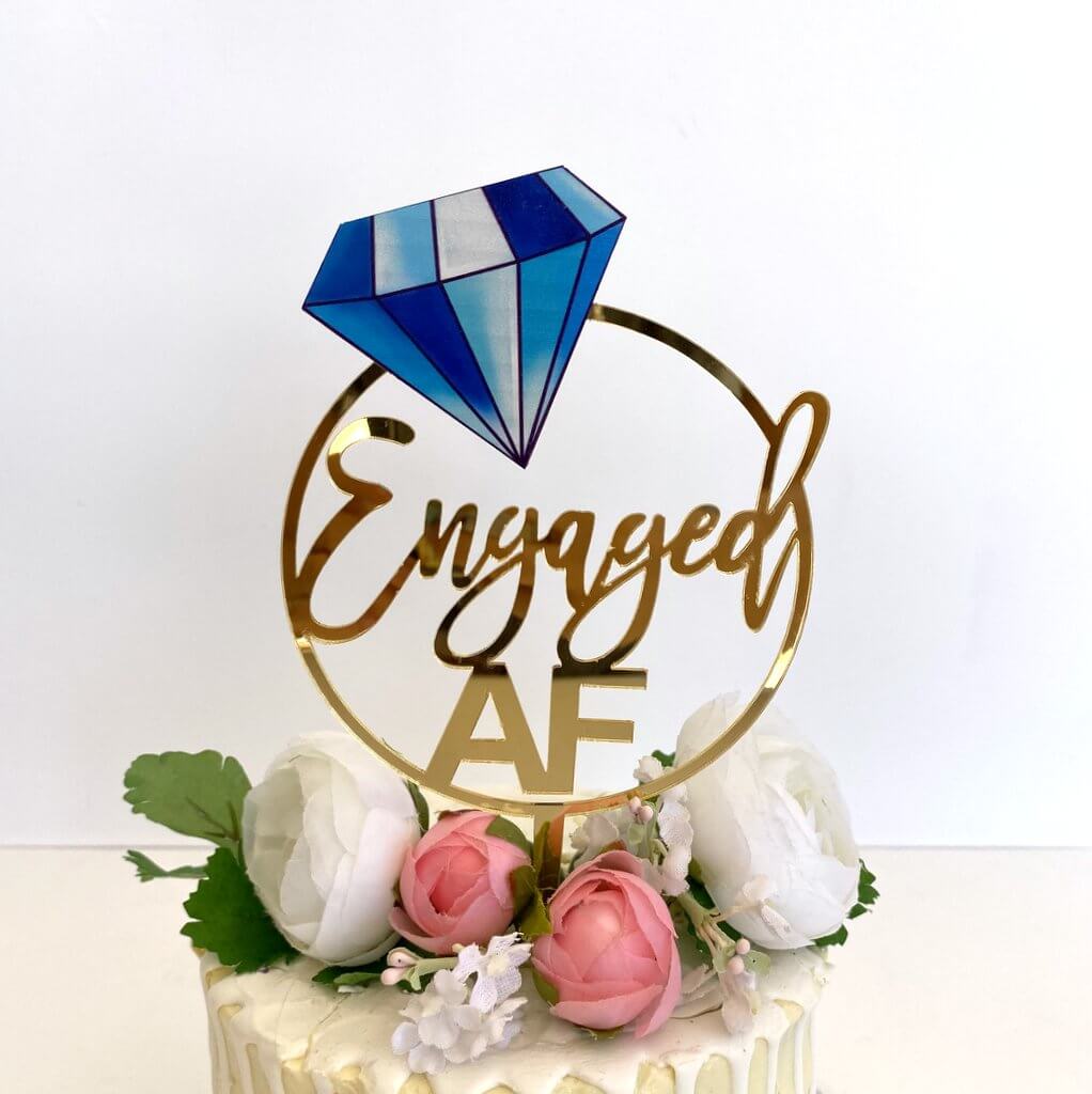 Wedding / Engagement Cake Topper - Little Timber