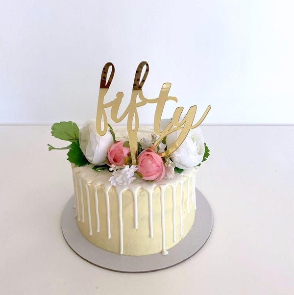 Online Party Supplies / Products / 50th Birthday / Gold Acrylic 'Fifty ...