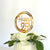 Acrylic Gold Mirror Happy 25th Birthday Geometric Circle Cake Topper