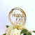 Acrylic Gold Mirror Happy 44th Birthday Geometric Circle Cake Topper