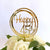 Acrylic Gold Mirror Happy 45th Birthday Geometric Circle Cake Topper
