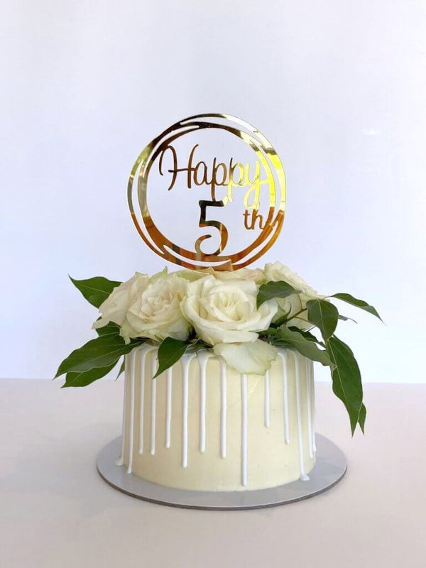 Gold Glitter 5 Years Blessed Cake Topper for Happy 5th Birthday Party –  ToysCentral - Europe