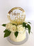 Acrylic Gold Mirror Happy 21st Geometric Round Cake Topper