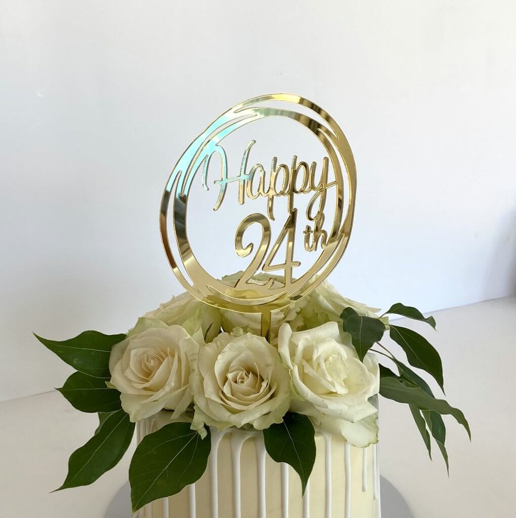 24th Birthday / Anniversary Blessed Years Cake Decoration Topper -  Walmart.com