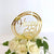 Acrylic Gold Geometric Circle Happy 66th birthday Cake Topper
