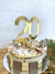 Acrylic Gold Mirror Number 20 Cake Topper - 20th Twentieth Birthday Party Cake Decorations