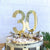 Acrylic Gold Mirror Number 30 Cake Topper - 30th Thirtieth Birthday Party Cake Decorations