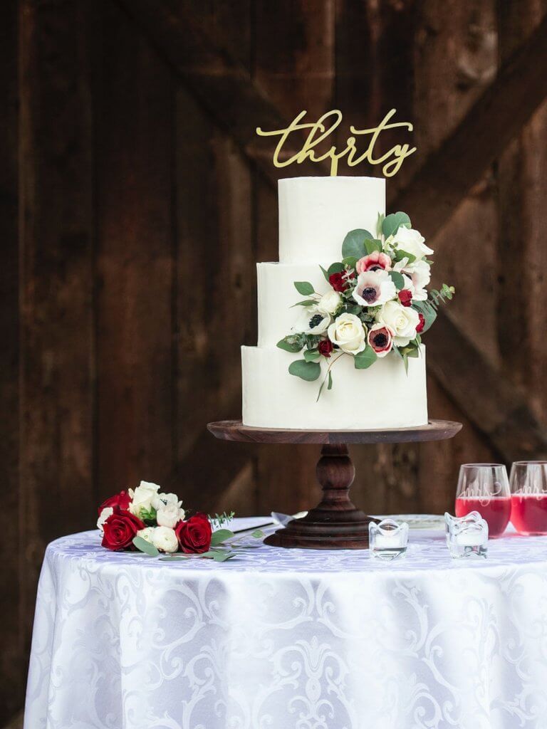 Acrylic Gold Mirror 'Thirty' Cake Topper - 30th Birthday Party Cake Decorations - Online Party Supplies Australia