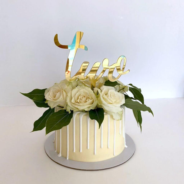 Name is Two Cake Topper Double Layer - Any Age - Custom Name - Birthda –  Etched With Love Xo