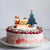 Acrylic Merry Christmas Grinning Santa Cake Topper