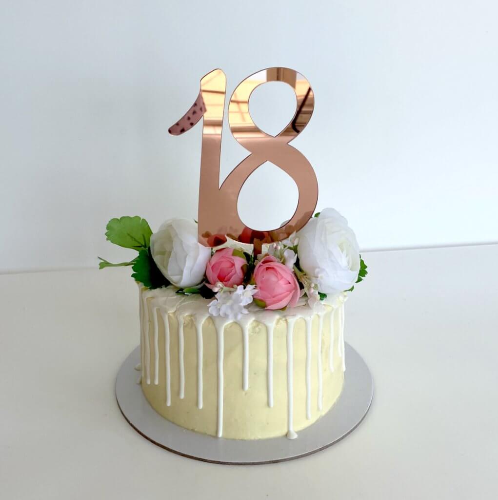 Silver Glitter Happy 18th Birthday Cake Topper | ArtandDesigns.in