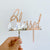 Acrylic Rose Gold Mirror Blessed Cake Topper - Christening / Baptism / Baby Shower Cake Decorations