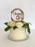 Acrylic Rose Gold Mirror Happy 9th Birthday Geometric Circle Cake Topper