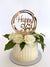 Acrylic Rose Gold Geometric Circle Happy 36th Cake Topper