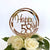 Acrylic Rose Gold Geometric Circle Happy 58th Cake Topper
