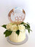 Acrylic Rose Gold Geometric Circle Happy 86th Cake Topper