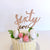 Acrylic Rose Gold Mirror 'sixty five' Birthday Cake Topper