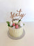 Acrylic Rose Gold Mirror 'sixty five' Birthday Cake Topper