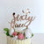 Acrylic Rose Gold Mirror 'sixty three' Birthday Cake Topper