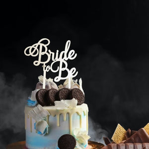 Acrylic Silver Mirror 'Bride To Be' Cake Topper - Style D