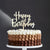 Acrylic Silver Mirror Happy Birthday Cake Topper