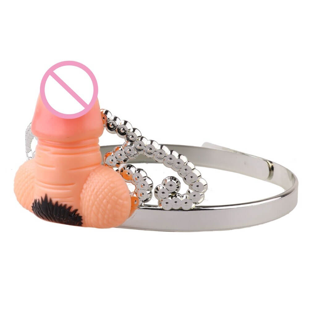 Funny Hen Party Adjustable Penis Tiara - Naughty Bachelorette Party Hair Accessories