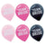 Amscan Hen Party 'Team Bride' Pink & Black Latex Balloon Bouquet 15 Pack