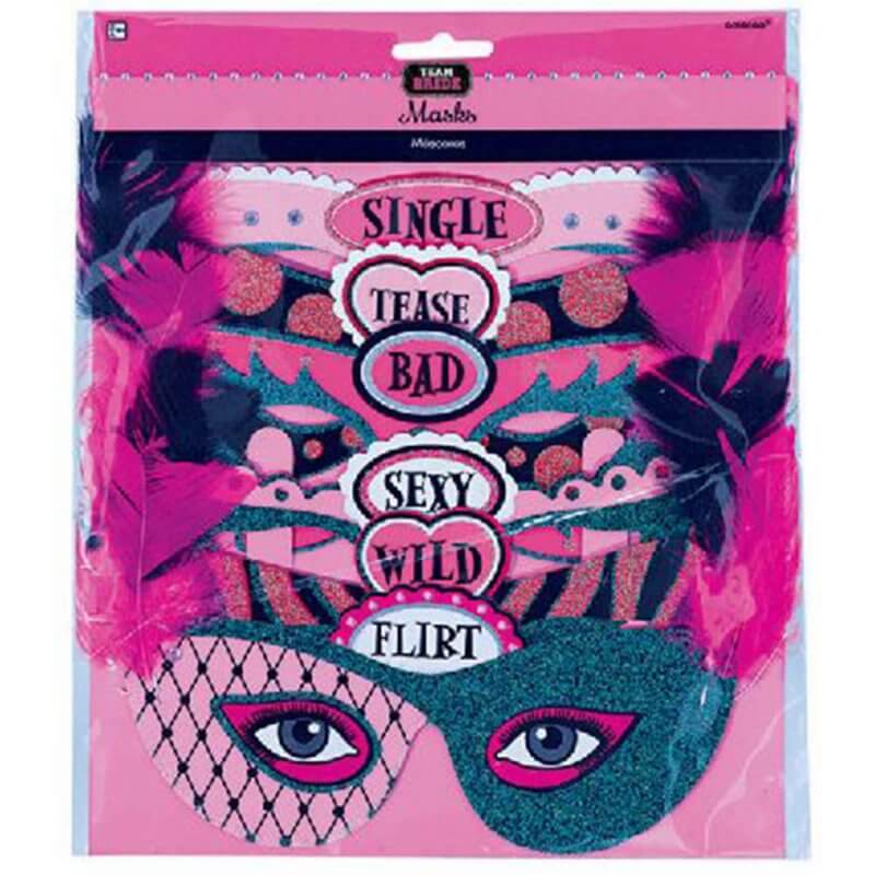 Amscan Bachelorette Party Paper Mask 6 Pack - Hen Party Costumes and Bridal Outfit Accessories