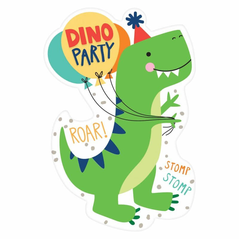 Amscan Dino-mite Party Dinosaur Postcard Invitations 8 Pack