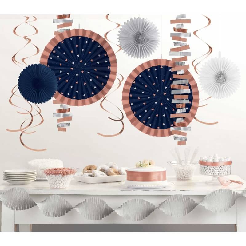 Amscan Navy Bride Wedding Room Decorating Kit 14 Pack