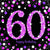 Amscan Pink Celebration 60 Birthday Lunch Napkin 16 Pack