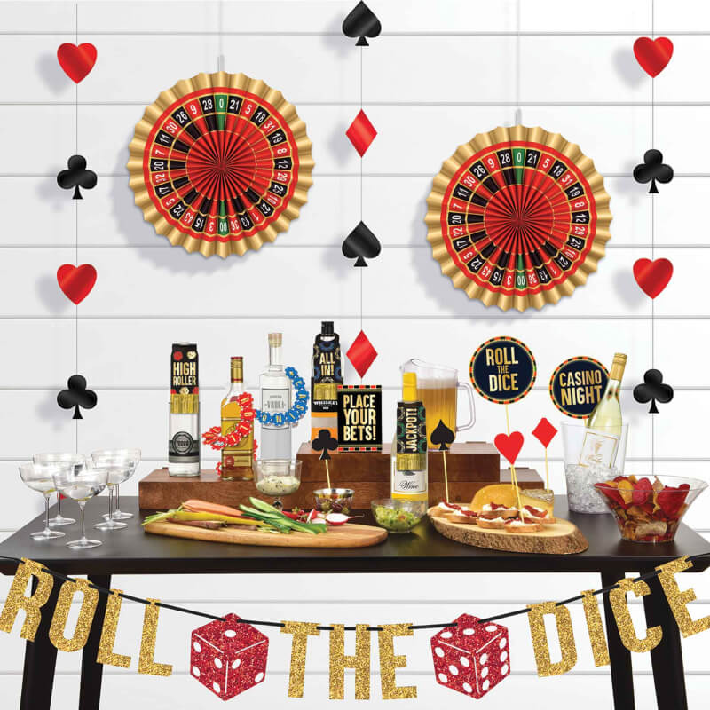 Amscan Roll the Dice Casino Bar Decorating Kit 29 Pack