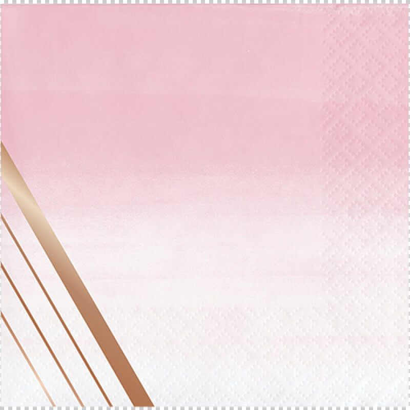 Amscan Rose Gold Foil 'Rose All Day' Stripes Beverage Napkins