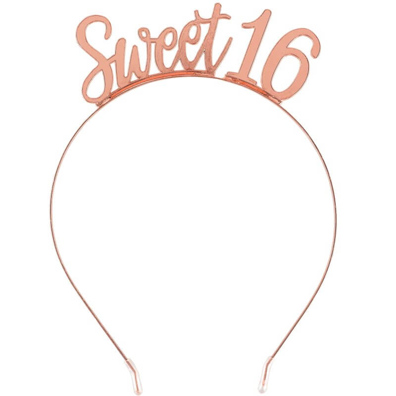Amscan Elegant Sixteen Blush 'Sweet 16' Rose Gold Metal Headband