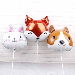 18" Online Party Supplies Orange Puppy Animal Head Shaped Foil Balloon for Animal Theme Party Decorations 