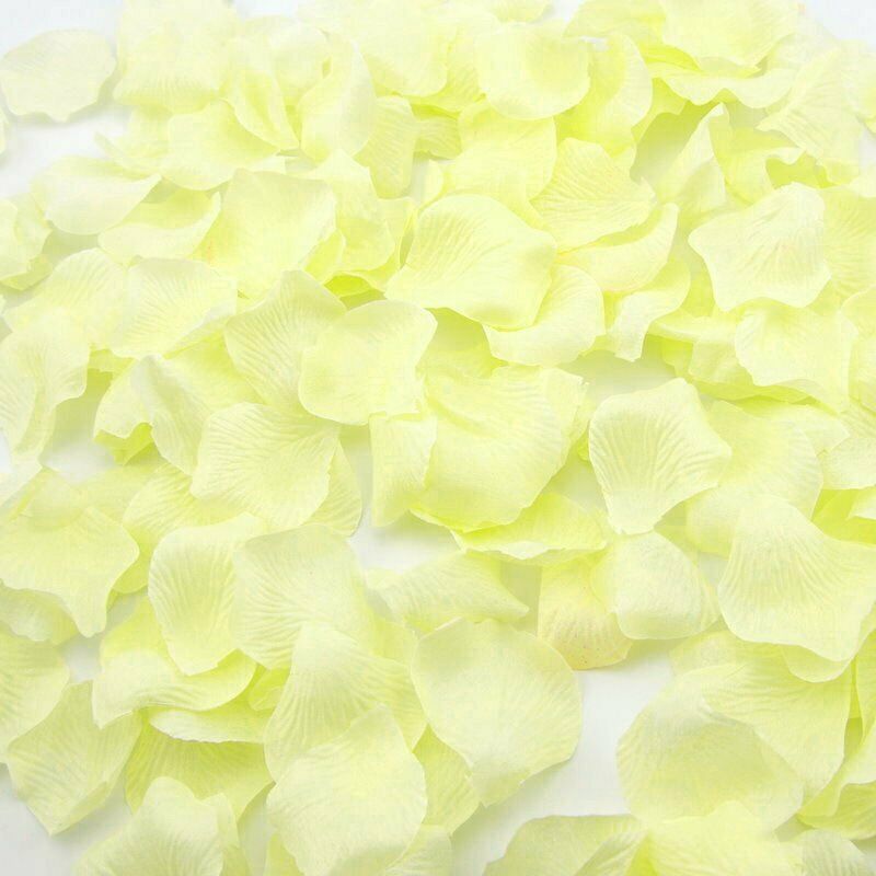 Artificial light yellow Silk Wedding Runner Aisle Flower Girls Rose Petals Australia
