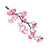 Long Artificial Cherry Blossom Flower Branches - Pink