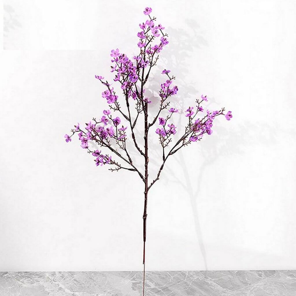 Artificial Cherry Blossom Flower Branches - Purple