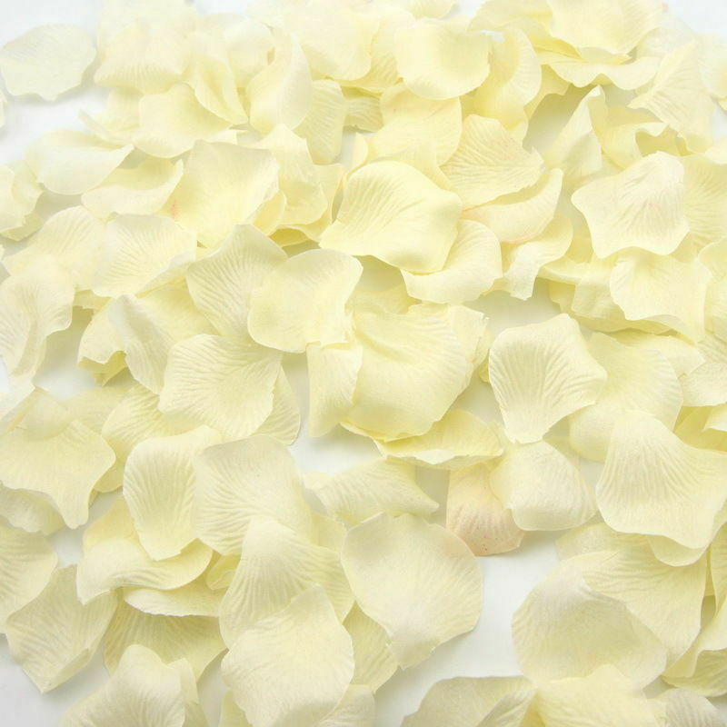 Artificial Ivory Cream Silk Rose Petals