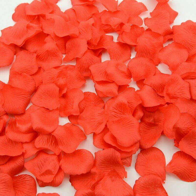 Red Silk Rose Petals - Wedding Centerpiece