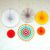 Multicoloured Hanging Paper Fan Decorations (Set of 6)