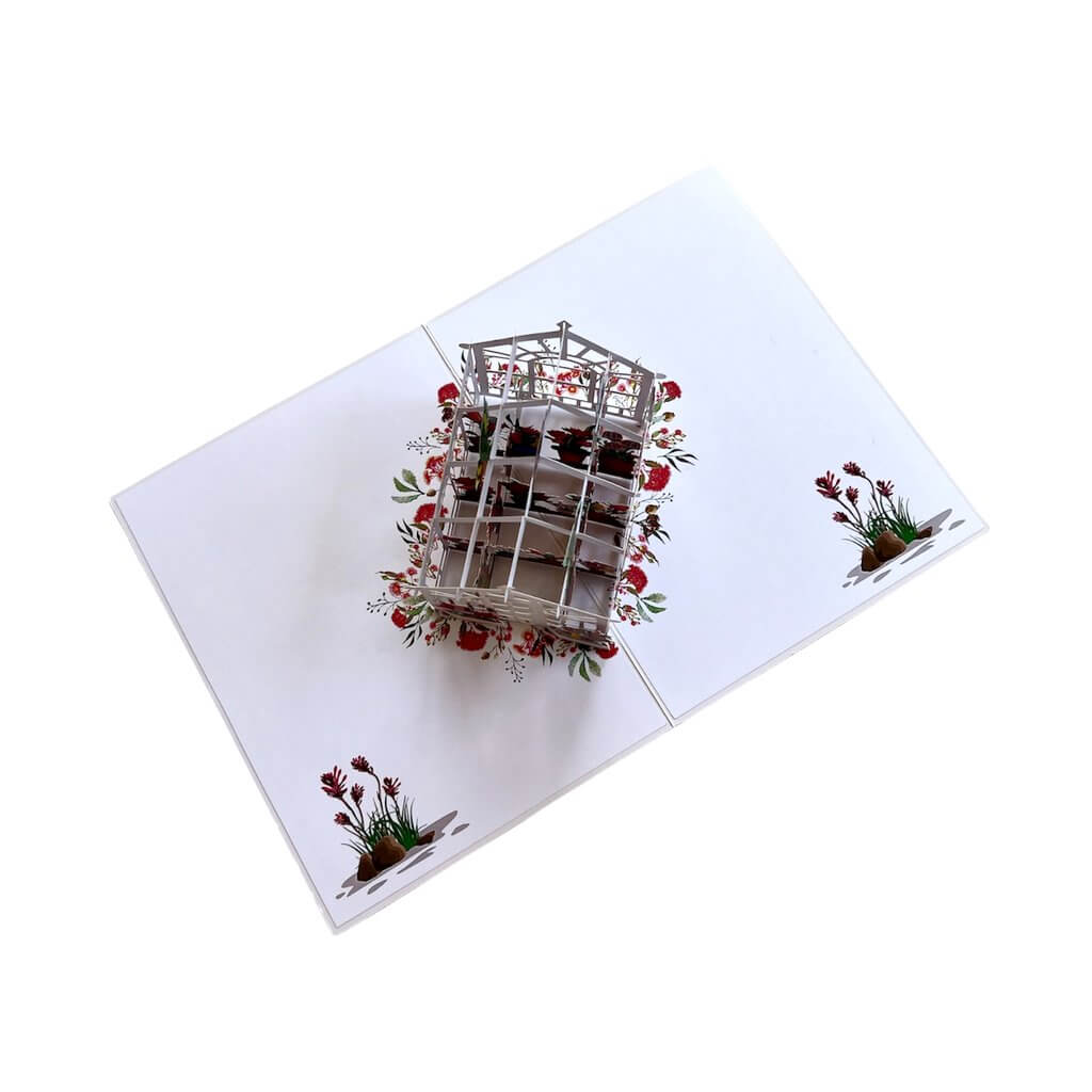 Australian Native Greenhouse Garden & Birds Pop Up Card