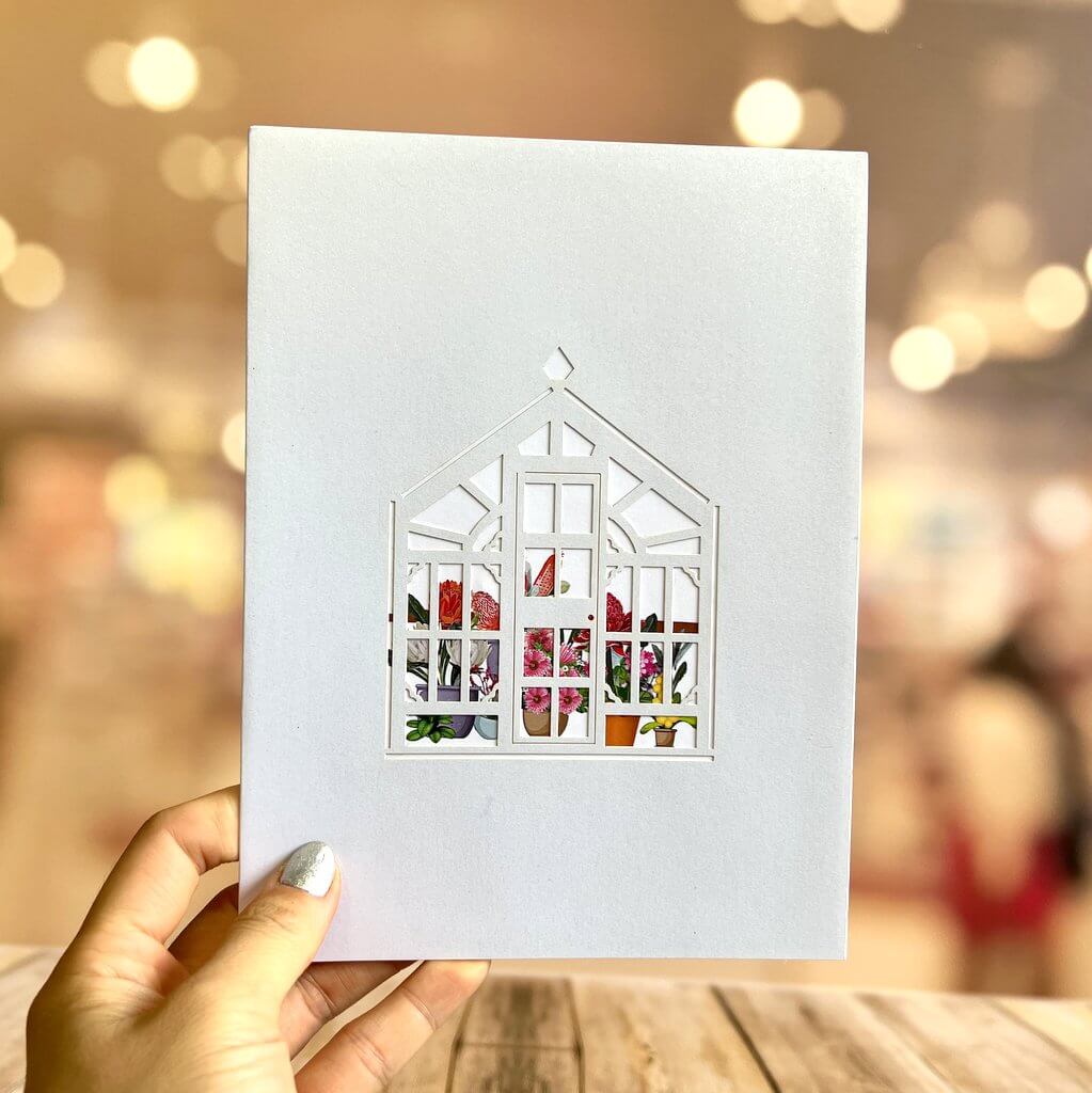 Australian Native Greenhouse Garden & Birds Pop Up Card