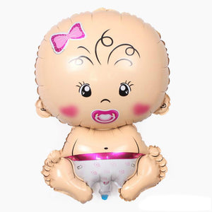 Baby Girl Shaped 28'' SuperShape Helium Foil Balloon - Online Party Supplies