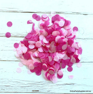 20g Round Circle Tissue Paper Party Confetti - Baby Pink & Hot Pink