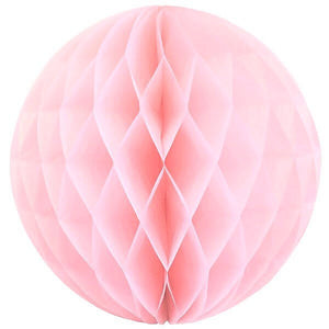 Baby Pink Paper Hanging Honeycomb Ball