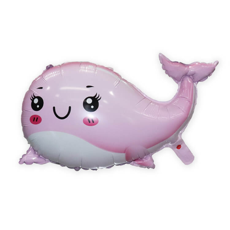 Jumbo Sea Life Animal Shaped Foil Balloon pink whale