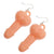 Funny Hen Party Penis Dangle Earrings - Nude Colour